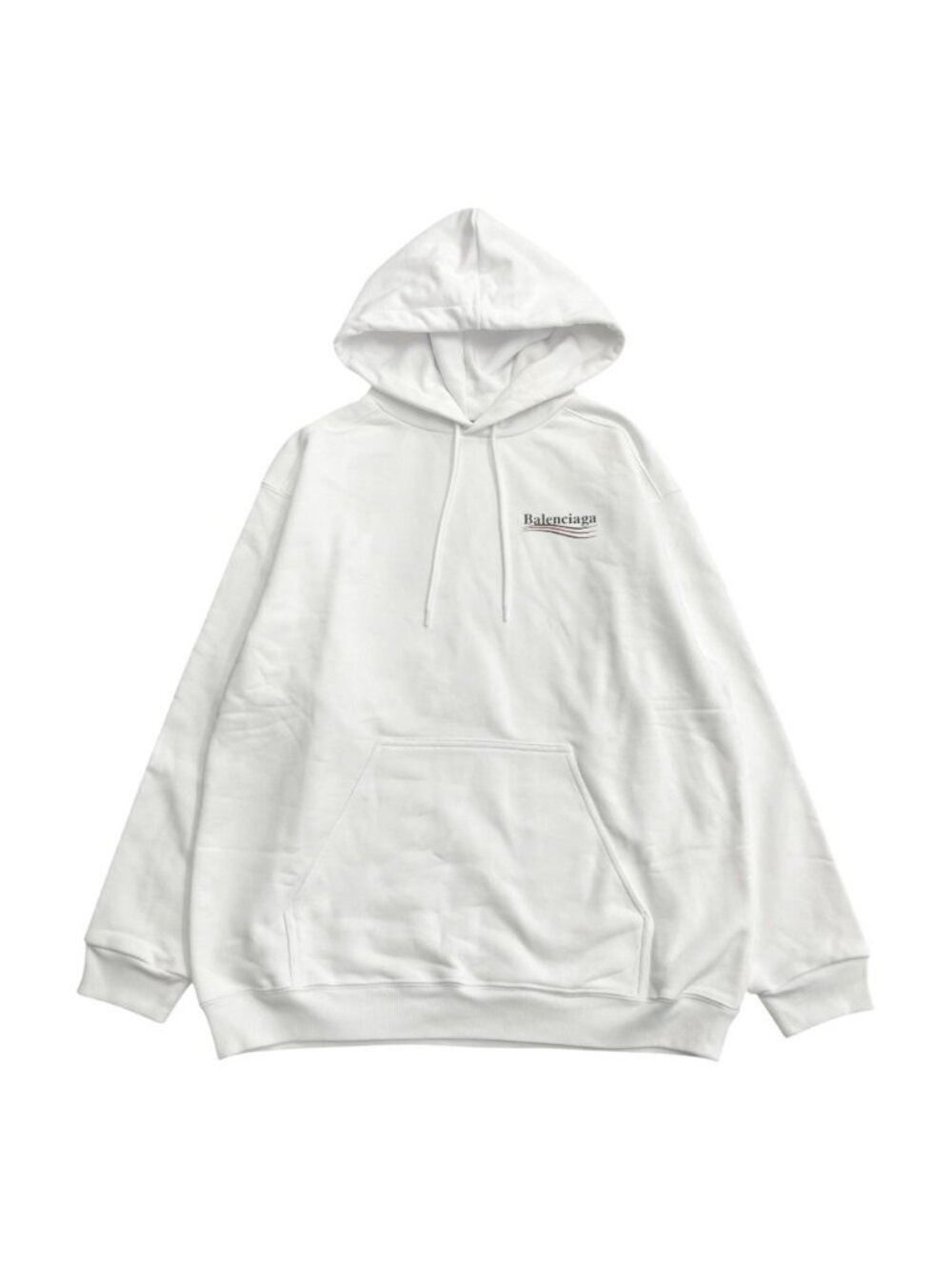 Balenciaga Campaign Logo Hoodie Pullover Sweatshirt Print White S